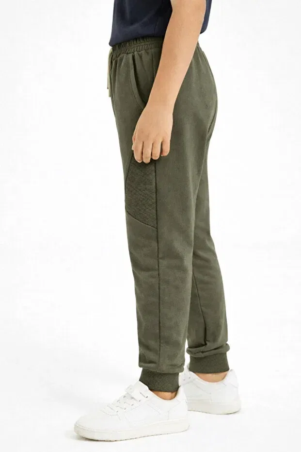 Детские спортивные штаны для мальчиков с наколенниками Mışıl Kids, Khaki — фото 4