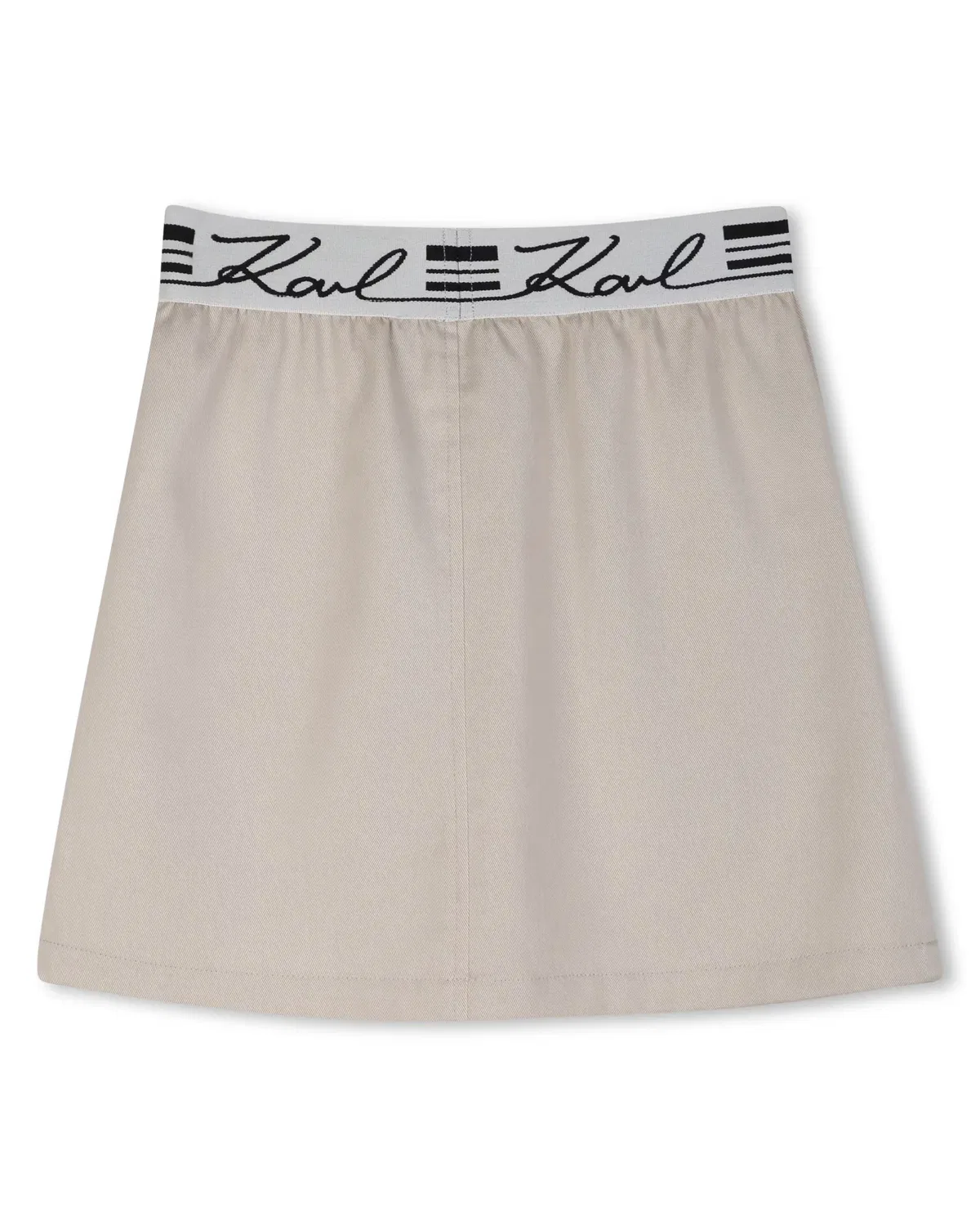Детская юбка для девочек из лиоцелла Karl Lagerfeld Kids, Natural — фото 4