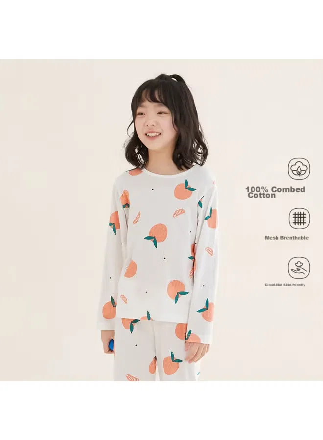 Комплект пижамы детский с длинным рукавом j3268 Red Bean, белый