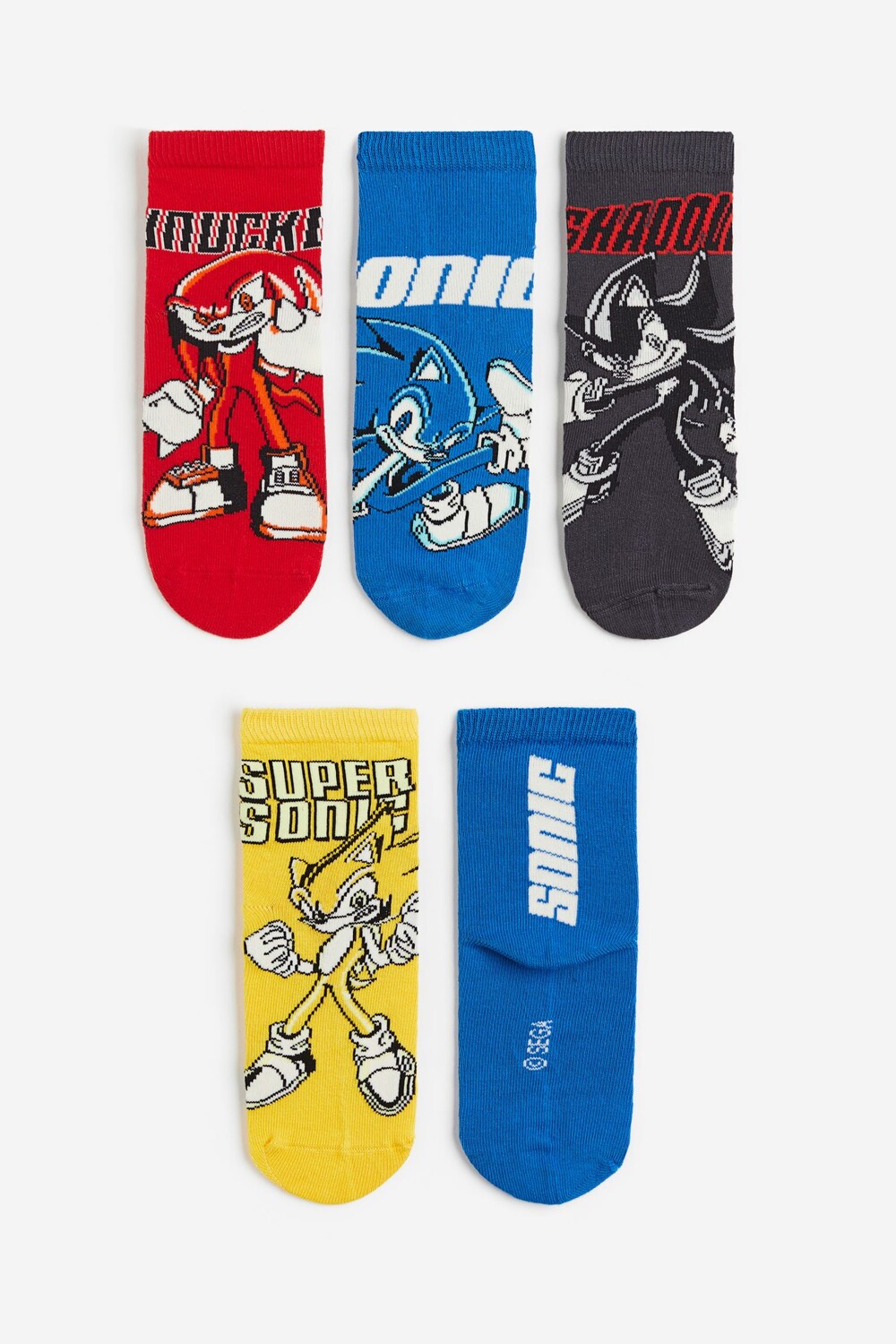 

Комплект носков H&M Kids Patterned Sonic the Hedgehog, 5 предметов, мультиколор