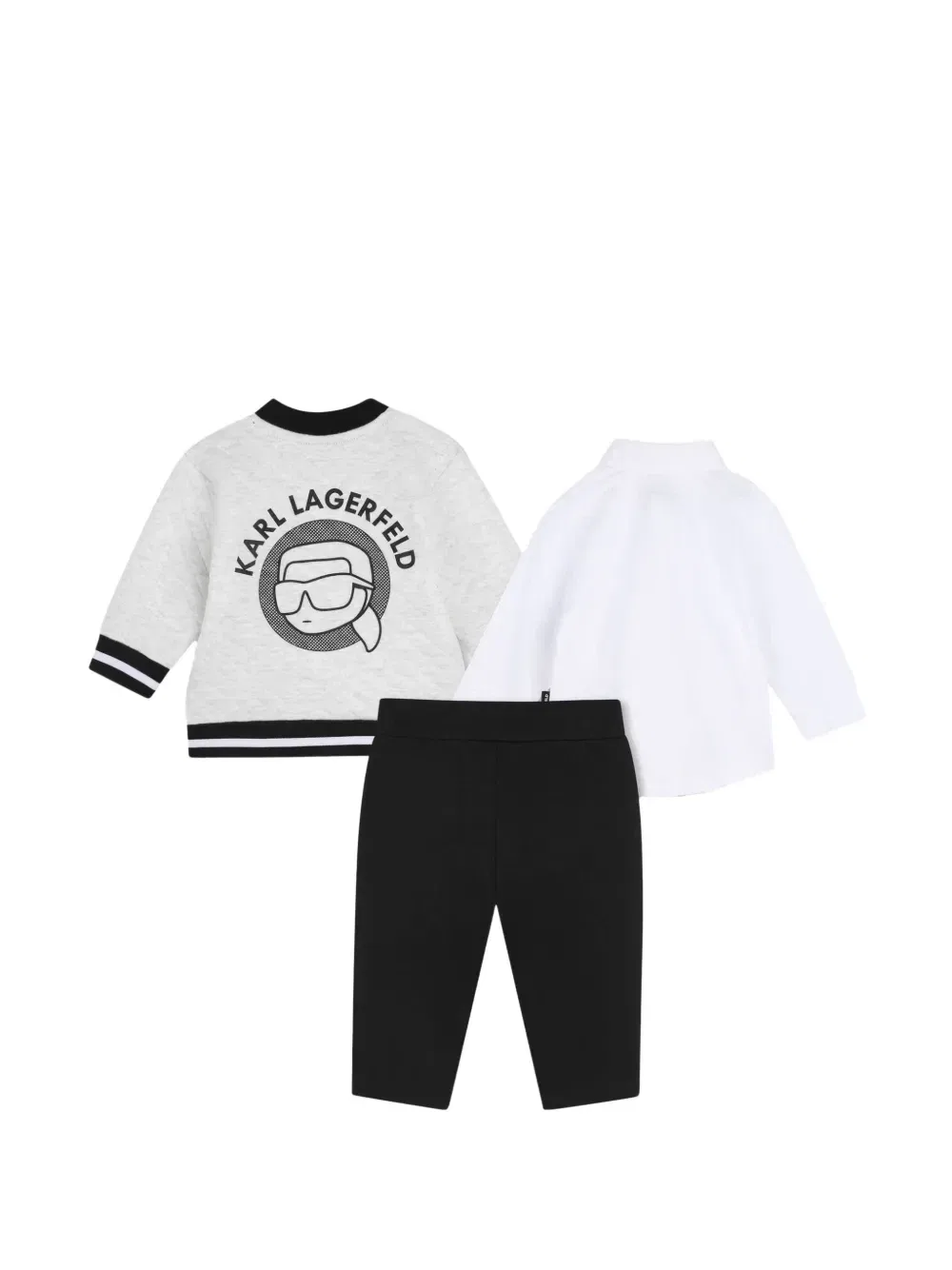 Спортивный костюм с логотипом Karl Lagerfeld Kids, серый — фото 2