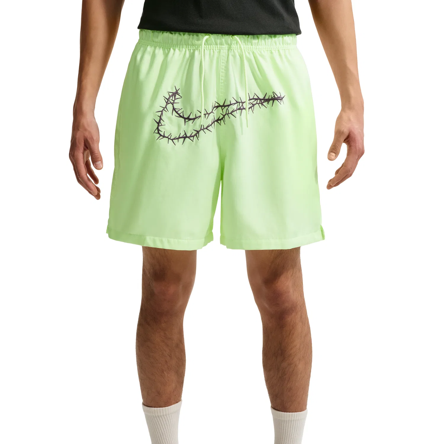 Мужские шорты Nike Club Flow Barely Volt Dark Raisin, зеленый