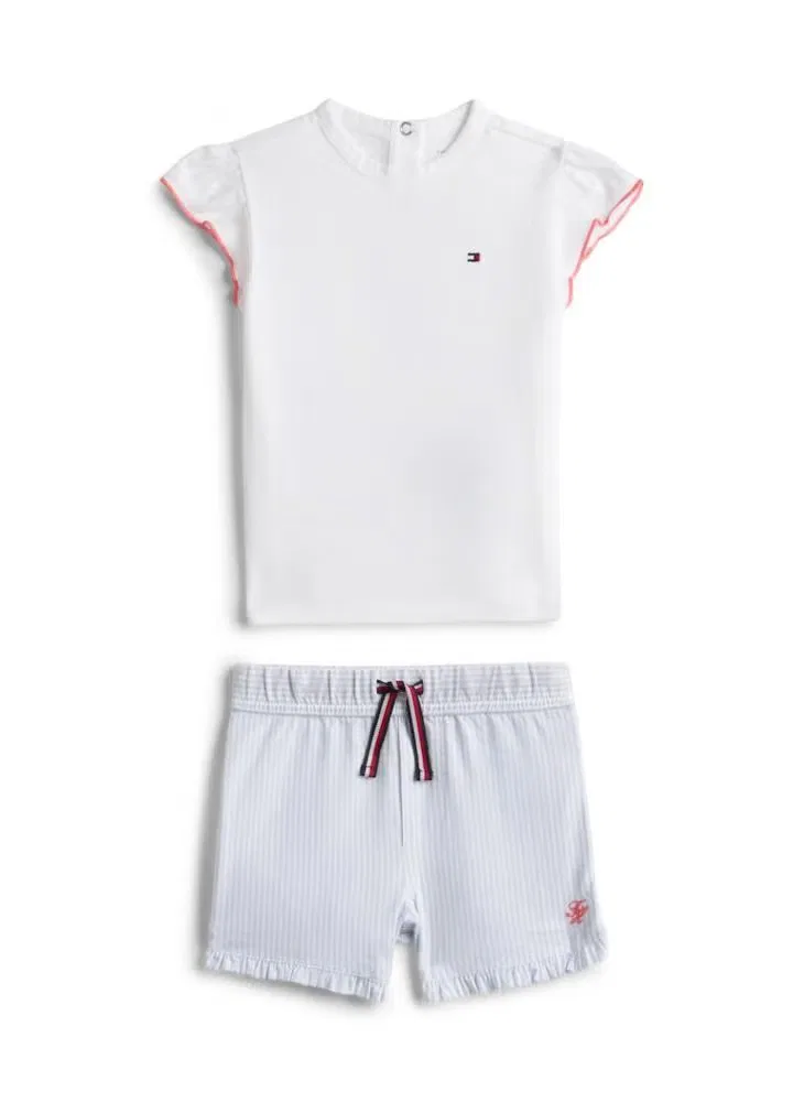 Комплект футболки и шортов с вышивкой Ithaca stripe Tommy Hilfiger, синий — фото 2
