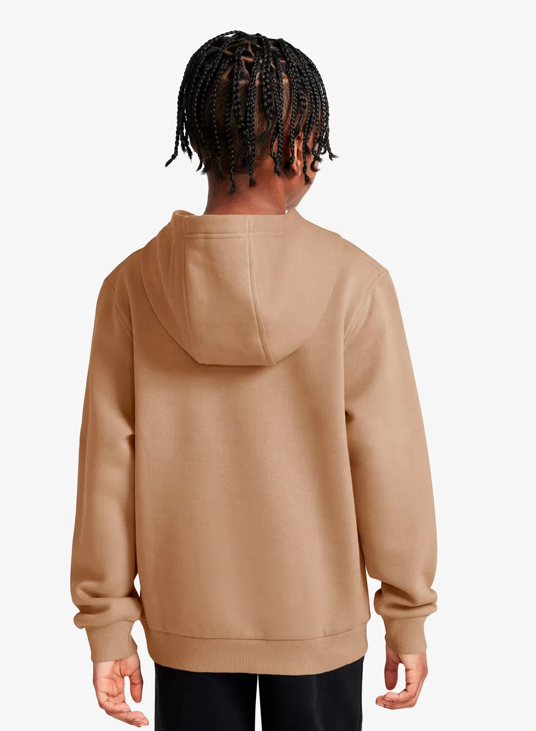 Худи из флиса с капюшоном Club Fleece Nike, льняной — фото 2