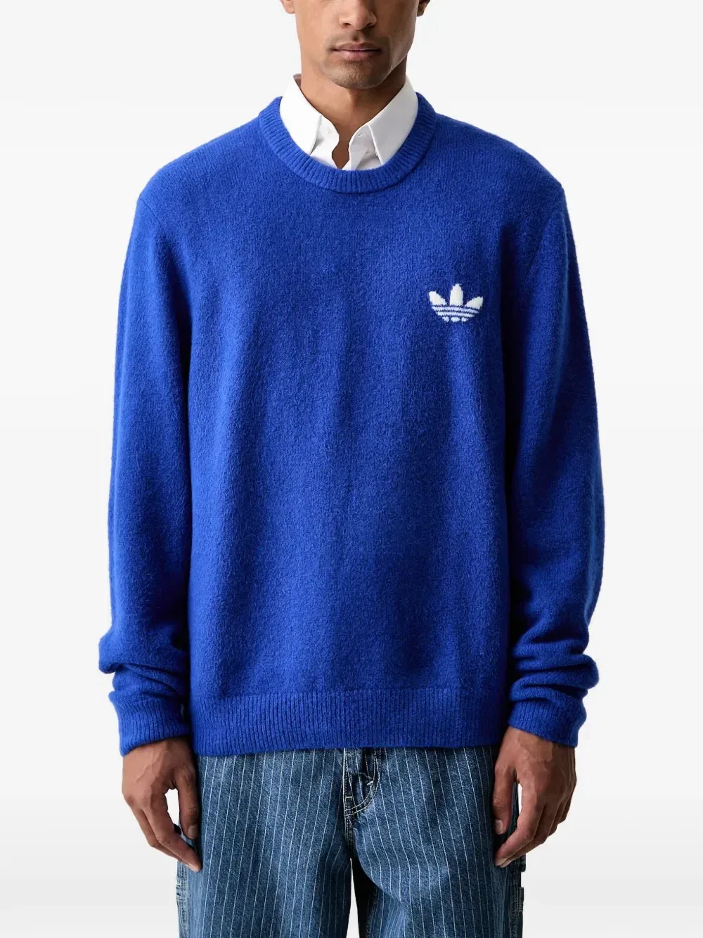 Свитер с логотипом Trefoil Essentials adidas, синий