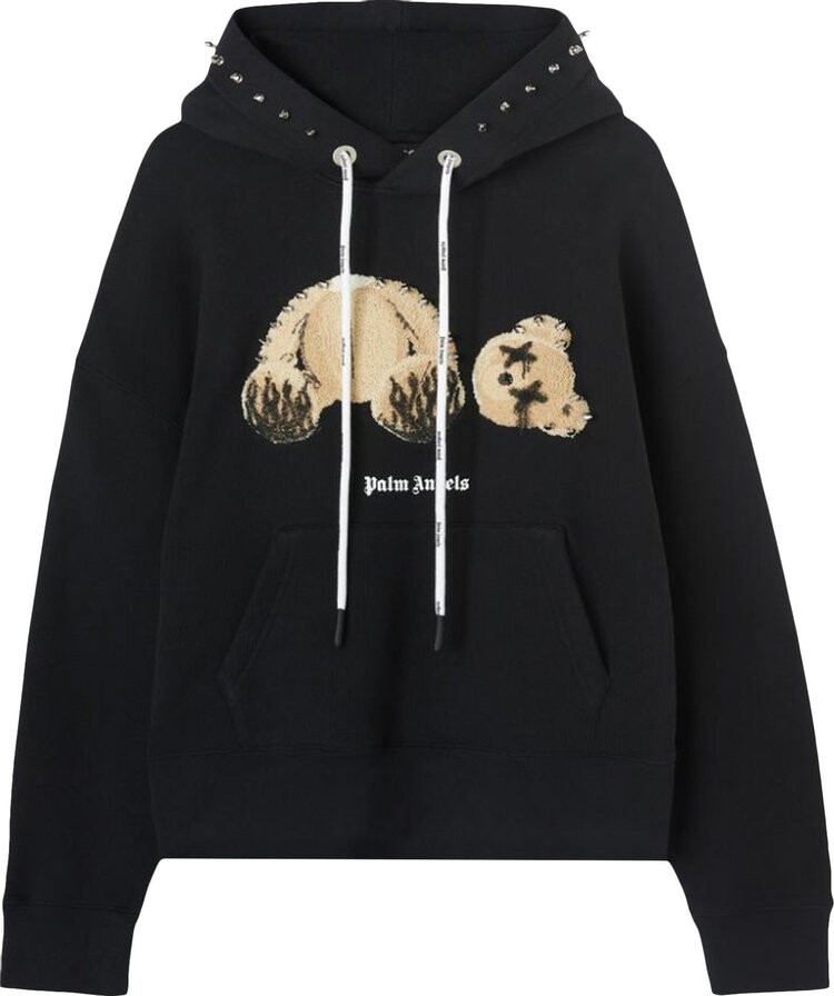 

Худи Palm Angels PA Punk Bear Hoody 'Black/Brown', черный