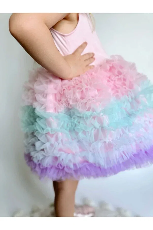 Детское платье для девочек с коротким рукавом Linola Baby Kids, Pink — фото 2