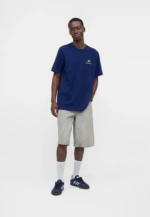 Футболка Sportclub свободного кроя унисекс - футболка с принтом Adidas Originals, темно-синий — фото 3