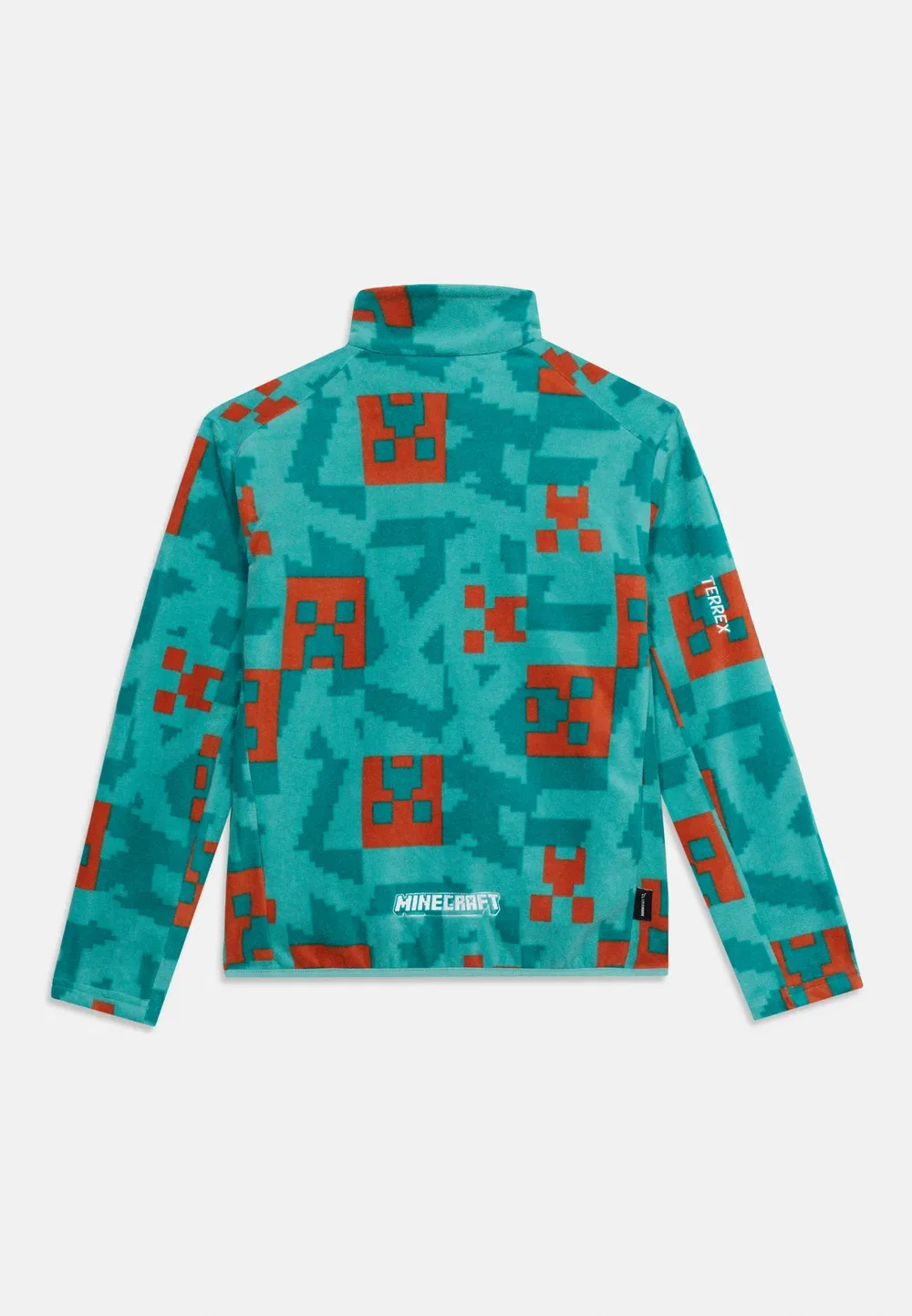 Куртка унисекс Minecraft из флиса Adidas Terrex, Light Blue/Dark Green/Orange — фото 2