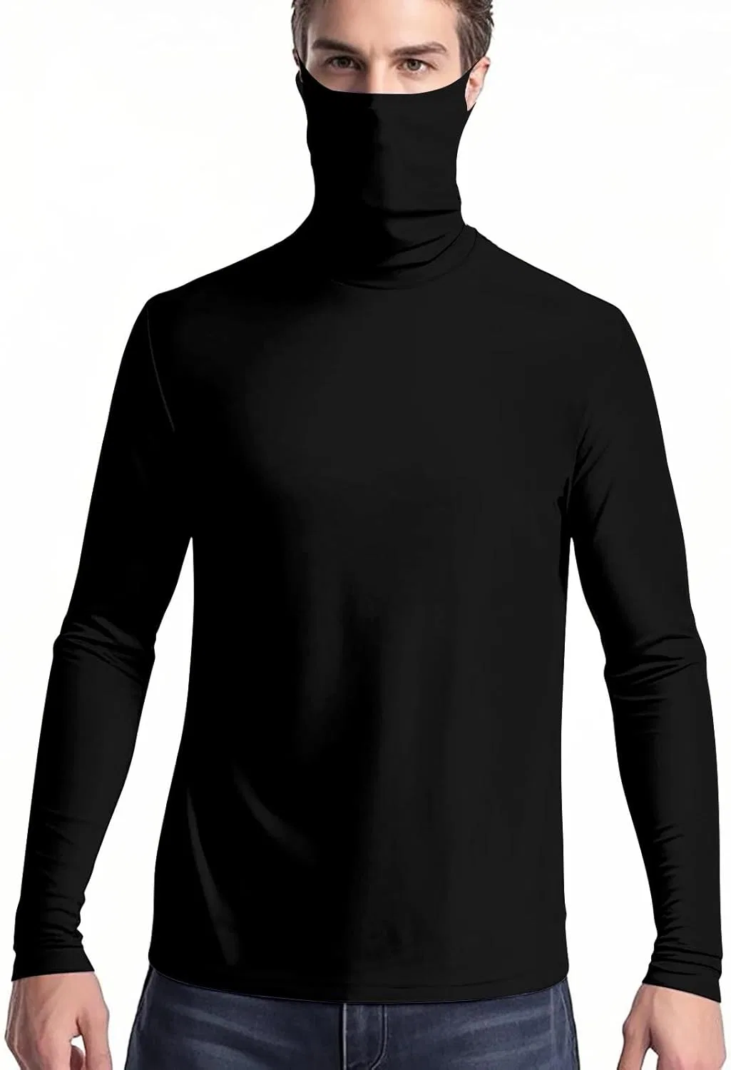 Мужская футболка с защитой от солнца UPF 50+, Black — фото 2