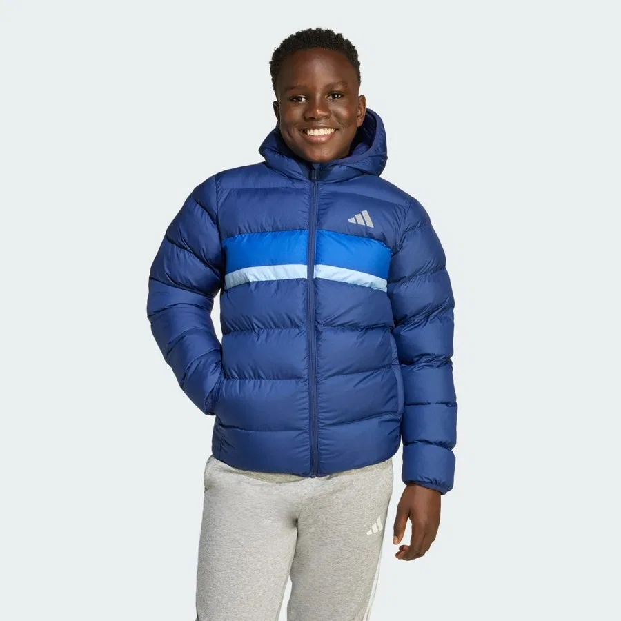 Детская куртка с синтетическим утеплителем Sportswear JL7431 Synthetic Down Jacket Kids adidas, Синий — фото 2