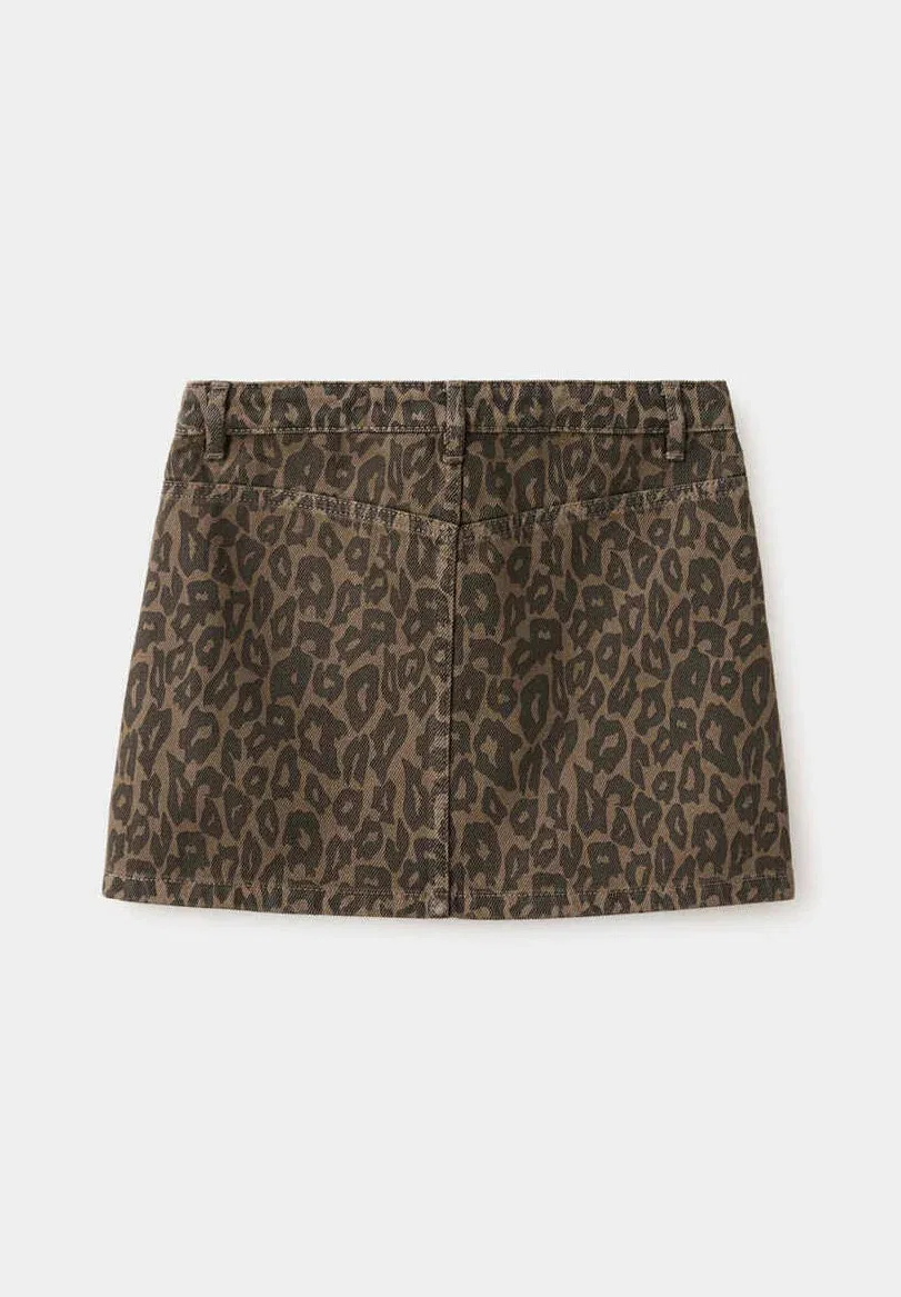 Детская юбка А-силуэта Mango Kids, Dark Brown — фото 4