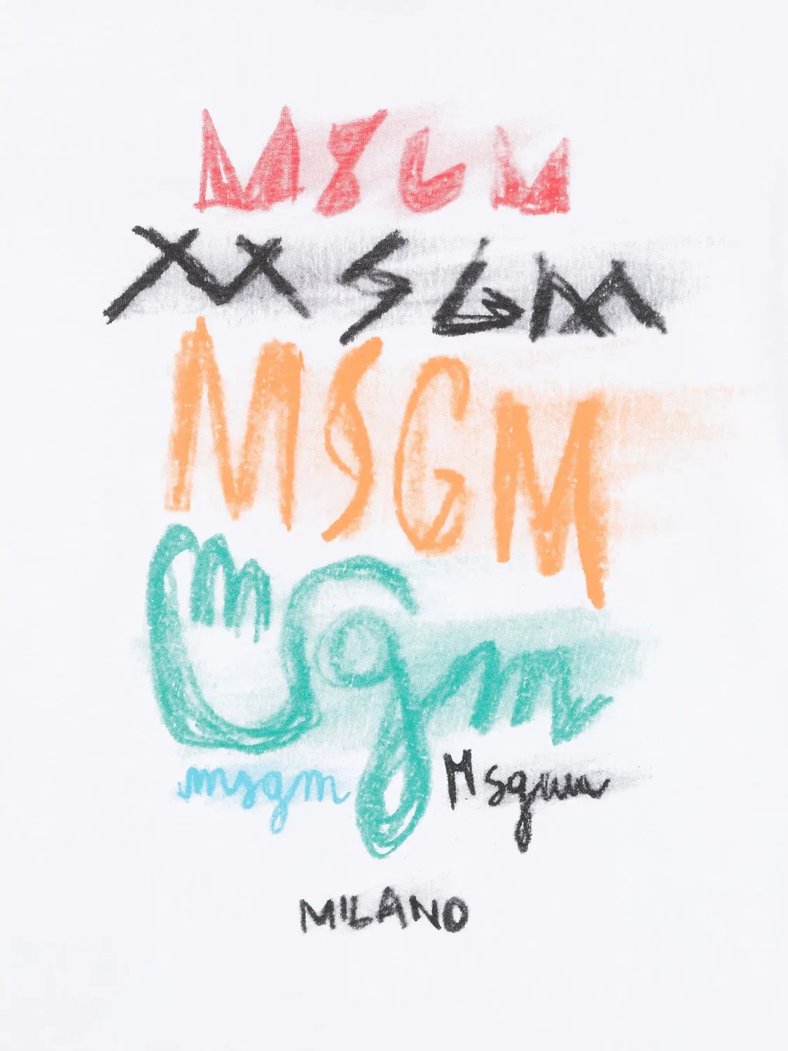 Футболка из 100% хлопка MSGM, белый — фото 2