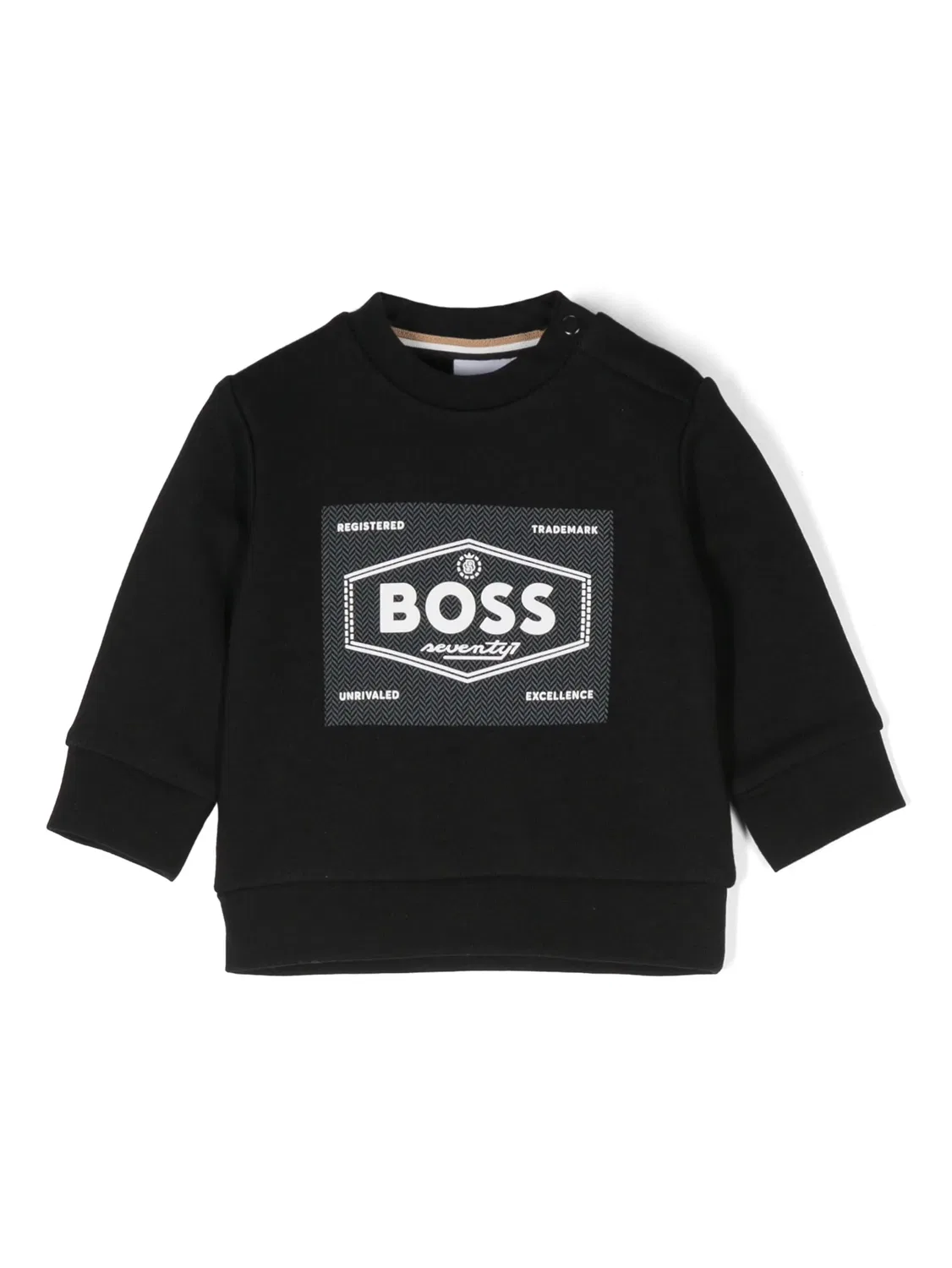 Толстовка с вытянутым логотипом BOSS, черный