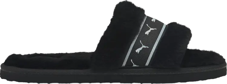 

Сандалии Puma Fluff Remix Slide Jr Black White, черный