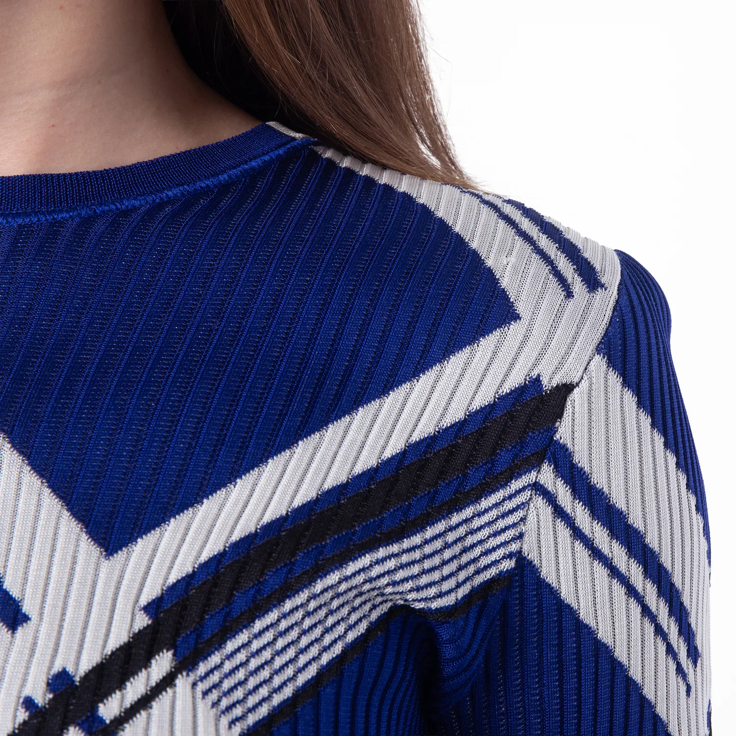 Свитер из шелка с жаккардовым узором Check Jacquard Silk Sweater Burberry, Knight Ip Check — фото 2