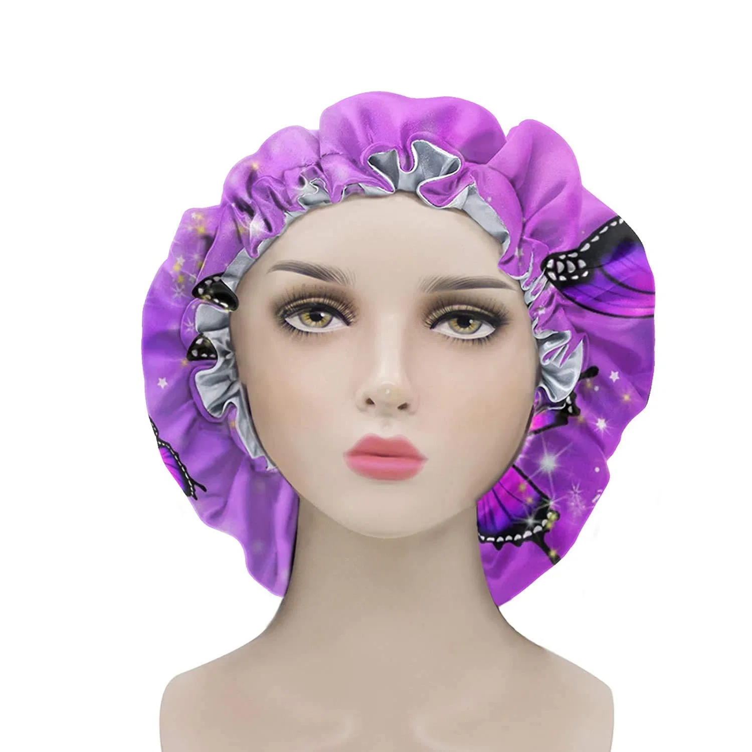 Шапочка для душа Satin, COEQINE, Purple Butterfly