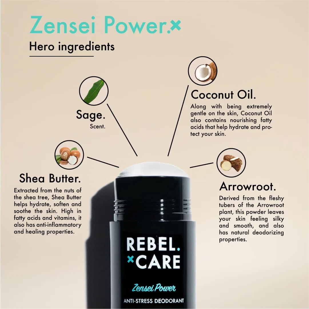 Дезодорант твердый Rebel Care, набор 3 шт. по 75 мл, Natural — фото 2
