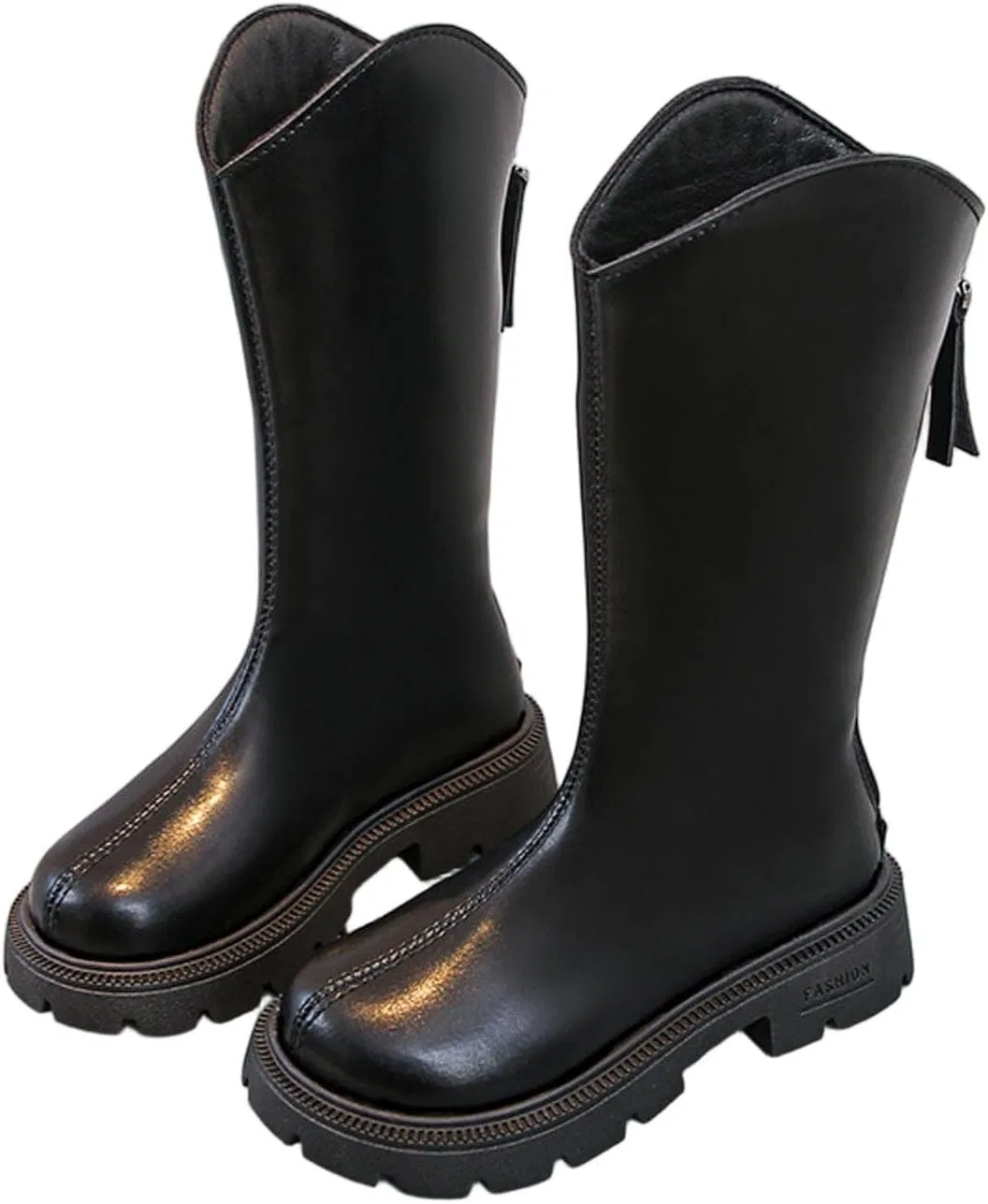 Детские сапоги для девочек с широким голенищем Ctreela, Black