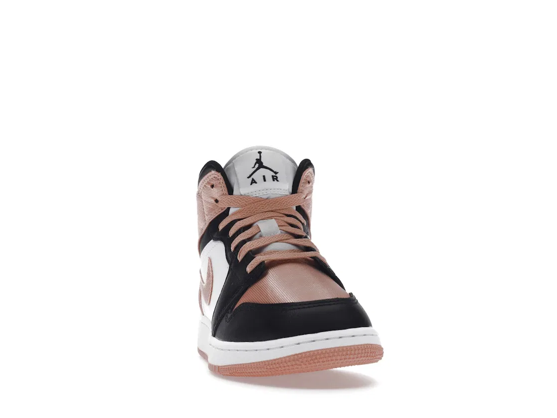 Детские кроссовки для активного отдыха Air Jordan 1 Mid, White/Black/Light Madder Root — фото 2