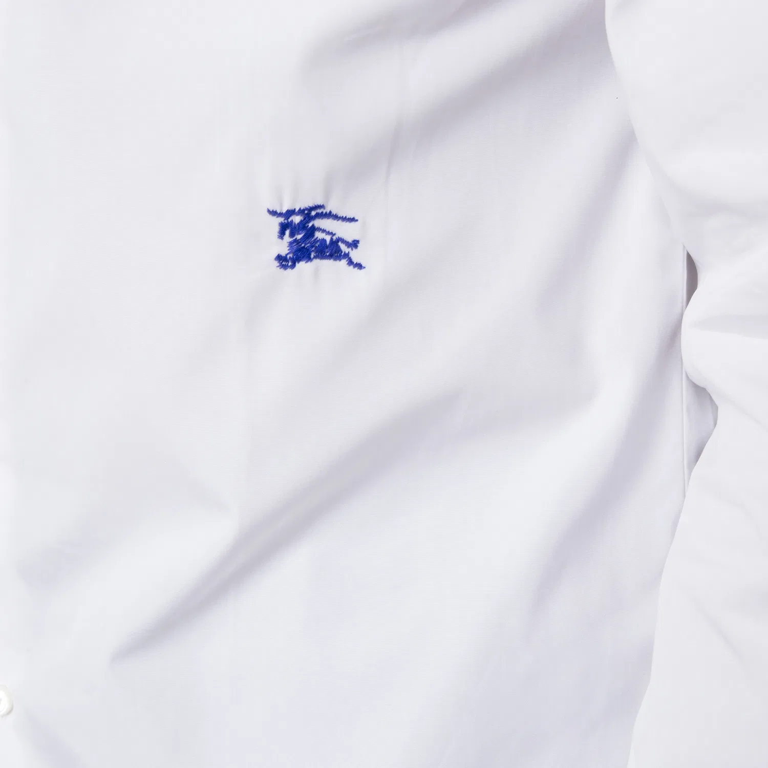 Рубашка классическая с длинным рукавом Long-Sleeved Cotton EKD Dress Shirt Burberry, White — фото 3