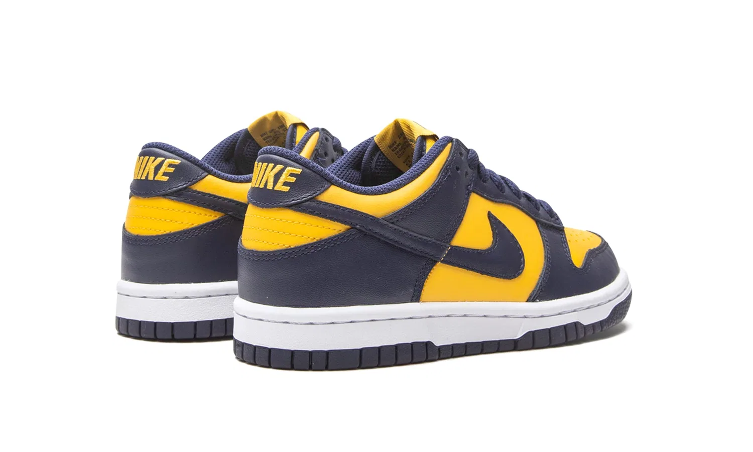 Детские кроссовки с кожаным верхом Dunk Low Gs NIKE, Varsity Maize Midnight Navy White — фото 3