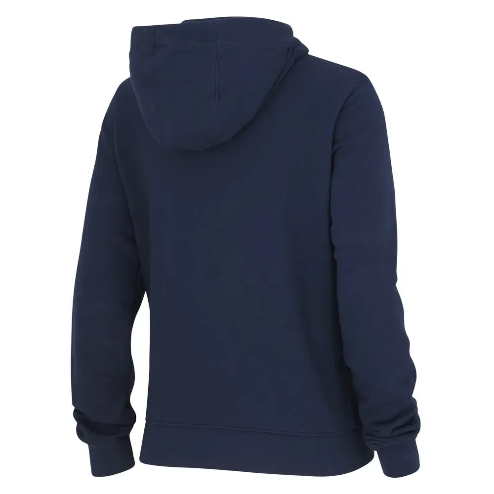 Женский свитшот с капюшоном и полной молнией Nike Team Club French Terry, Blue — фото 4