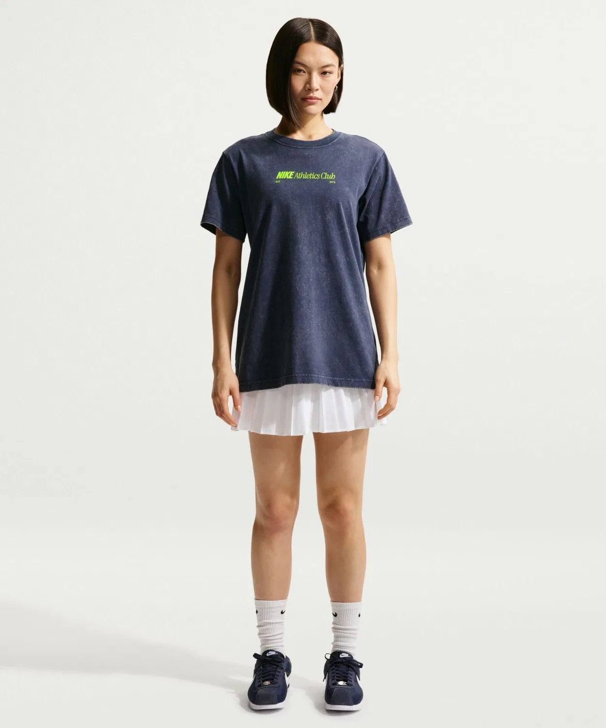 Женская футболка с коротким рукавом и принтом на спине Varsity19 Nike, Navy — фото 3