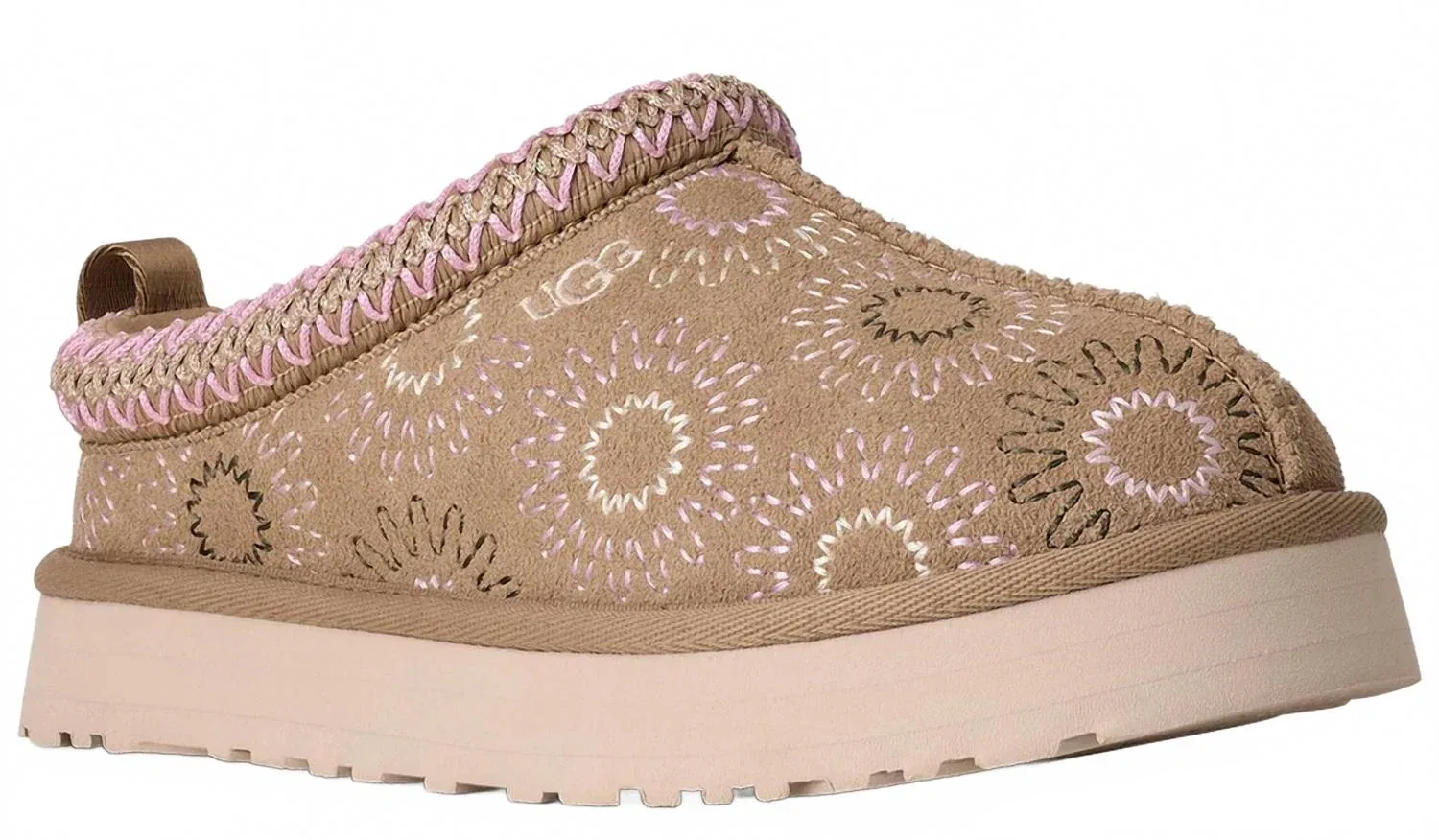 Детские тапочки UGG с вышивкой Tazz Sun Stitch, Mustard Seed — фото 2