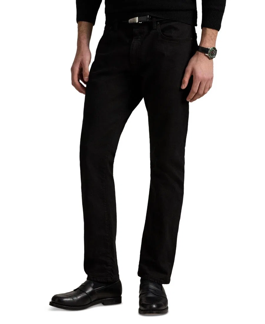 Рубашка оксфорд, футболка Yacht Club, джинсы, ремень и лоферы Polo Ralph Lauren, New Hudson Black