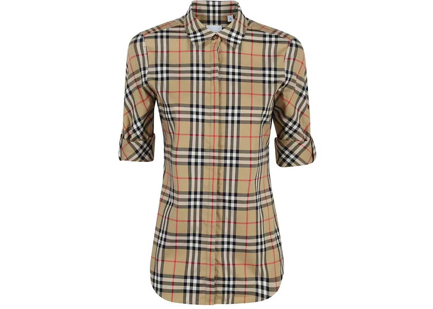 Женская рубашка с принтом Burberry Shirt, Archive Beige