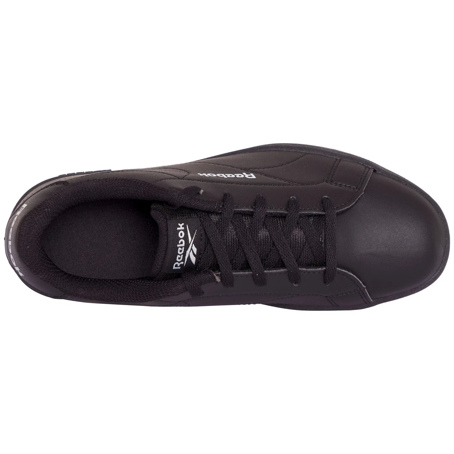 Детские кроссовки на шнуровке Reebok Court Clean Reebok Classic, Black/Black/Grey1 — фото 4