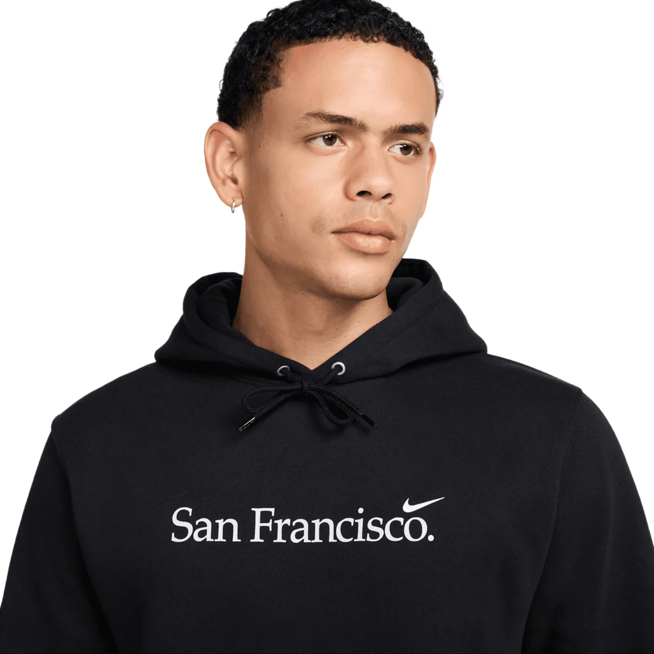 Мужское худи Nike San Francisco Club BB, черный/белый — фото 3
