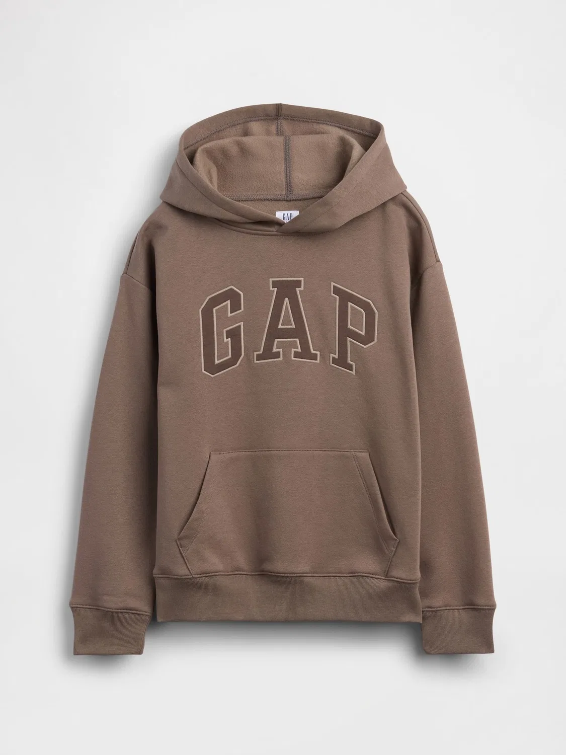 Толстовка с капюшоном VintageSoft Relaxed Logo Hoodie Gap, коричневый