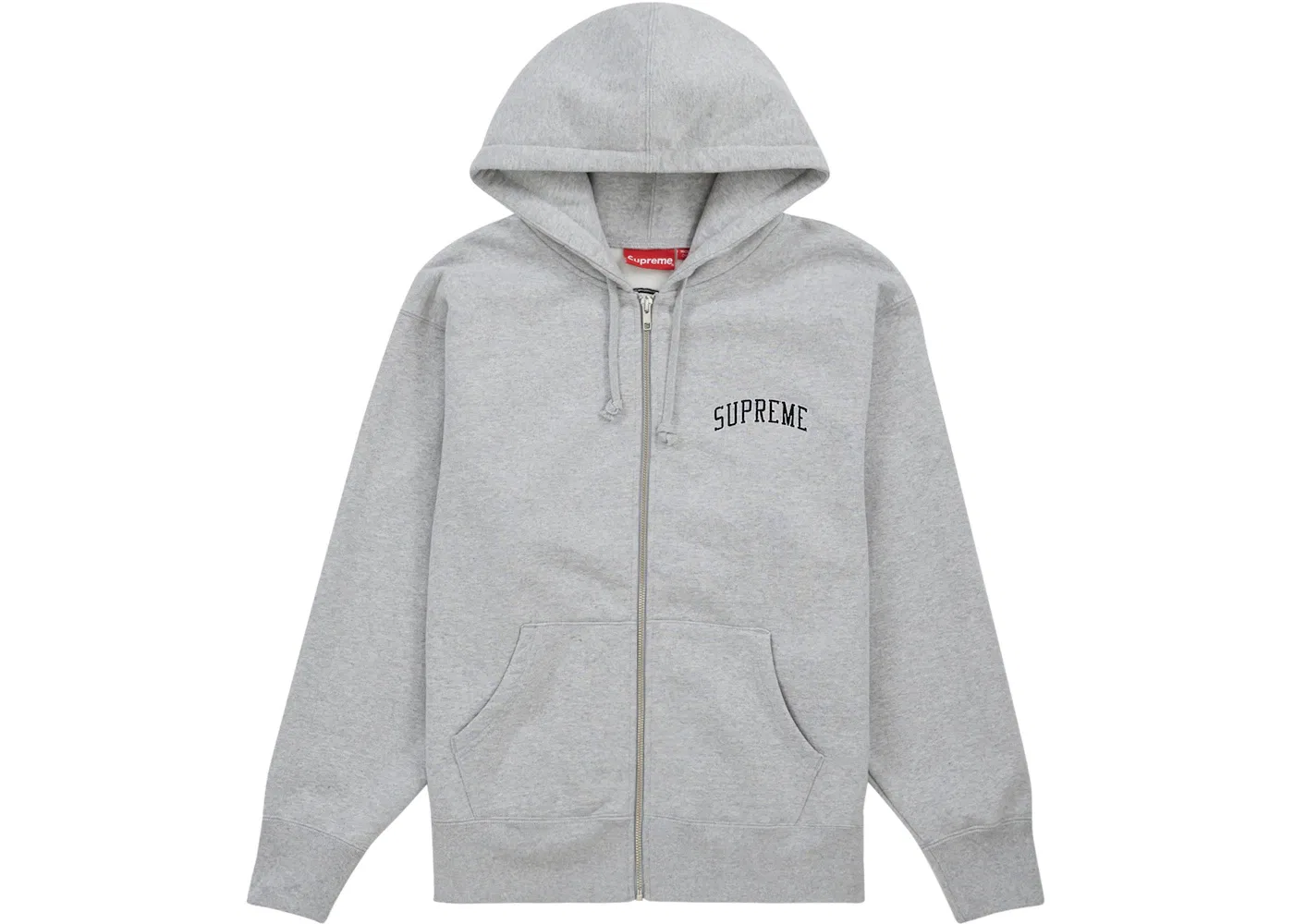Мужская худи на молнии с капюшоном Supreme Doughboy, Heather Grey