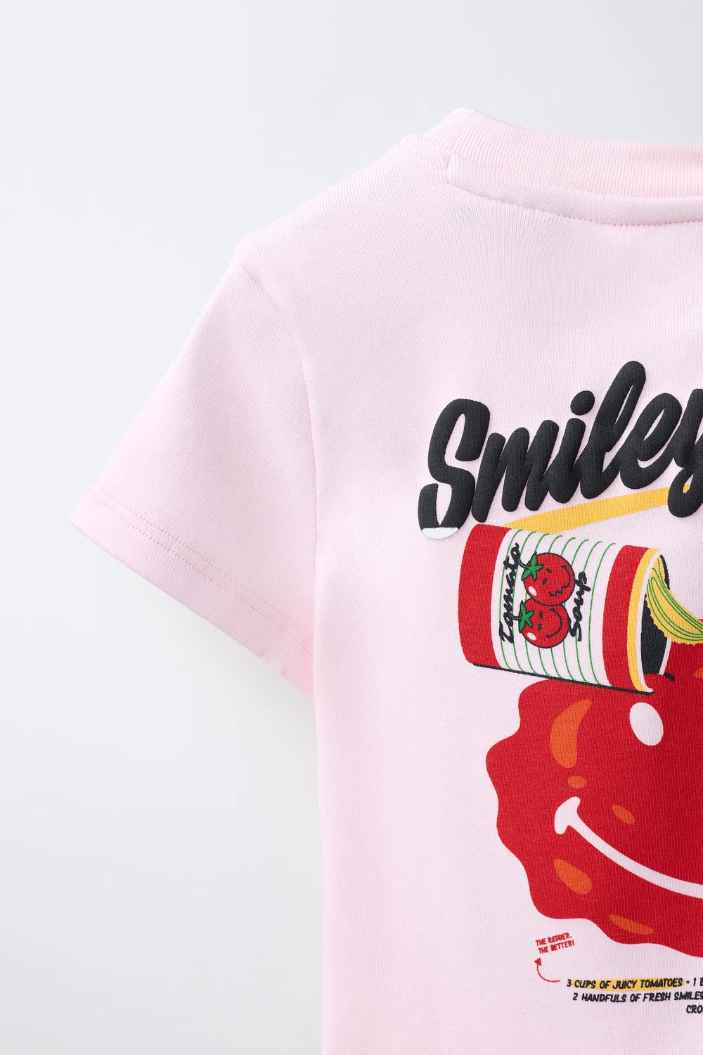Футболка SMILEYWORLD с принтом томата ZARA, Pink — фото 4