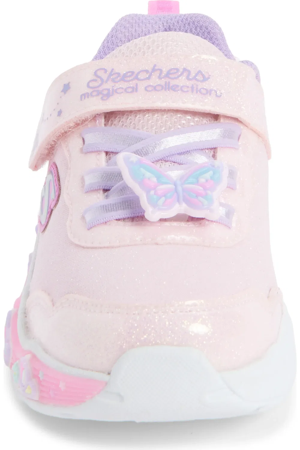 Кроссовки детские со светящейся подошвой Lil Butterfly Bliss SKECHERS, светло-розовый — фото 4