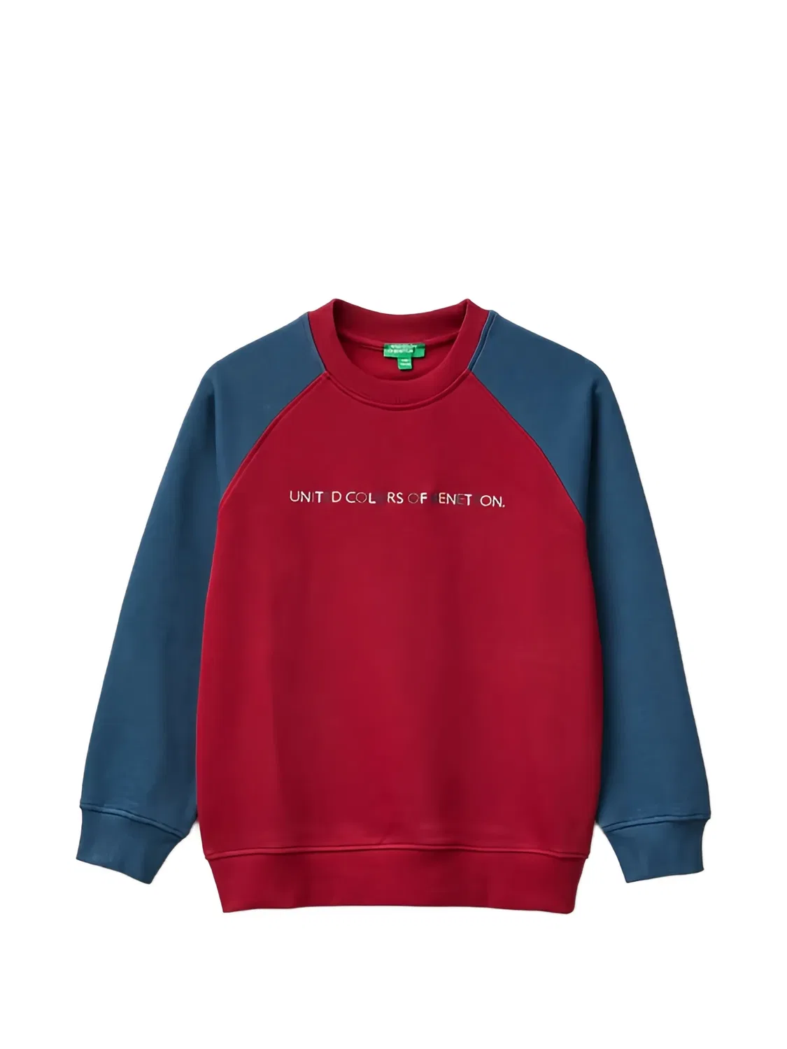 Свитшот с логотипом и рукавами реглан Benetton, красный