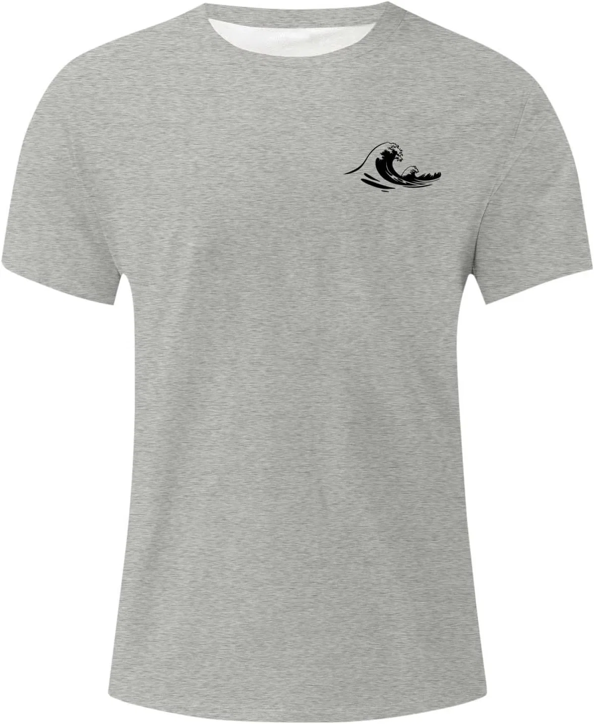 Мужская футболка с пальмами Oversized Drop Short Sleeve Summer Tropical T Shirt, Gray — фото 4