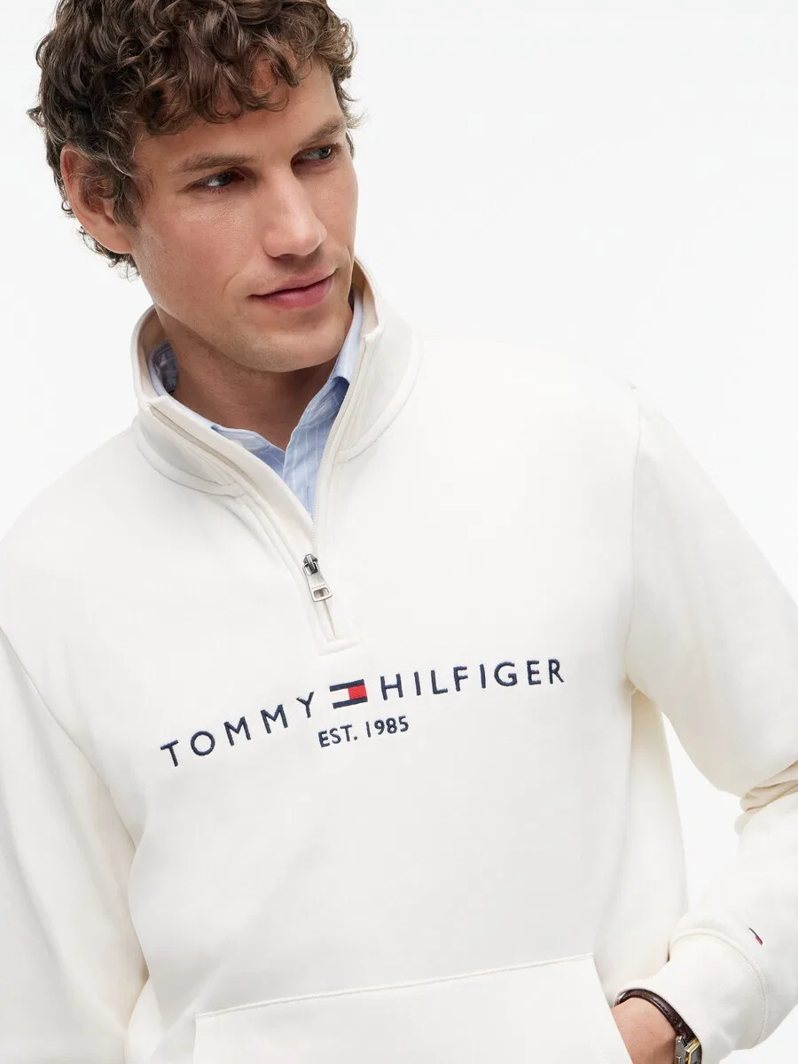 Толстовка TOMMY HILFIGER пастельно-желтого цвета — фото 3