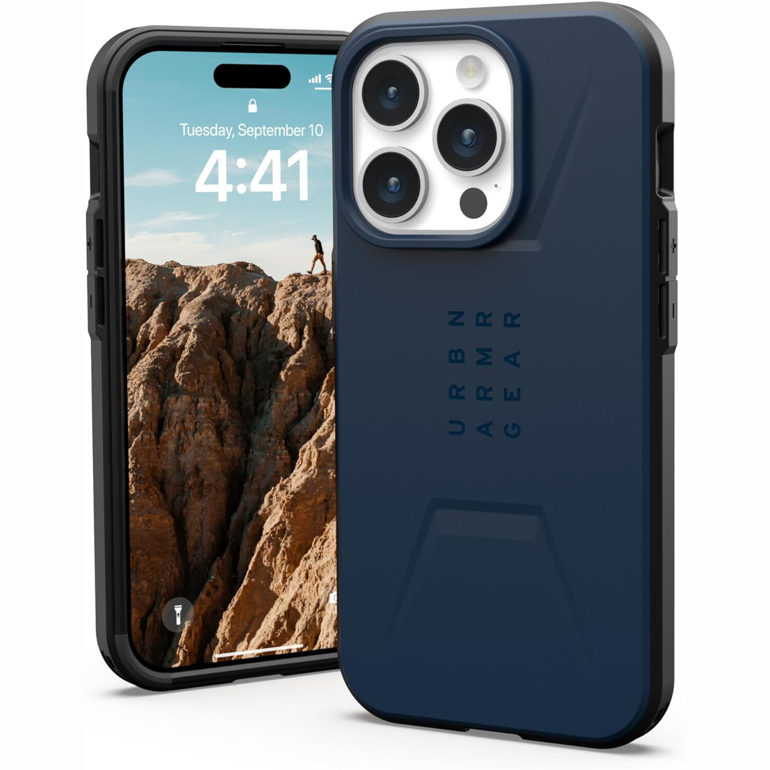 

Чехол UAG Civilian для iPhone 15 Pro, Mallard, Синий, Чехол UAG Civilian для iPhone 15 Pro, Mallard