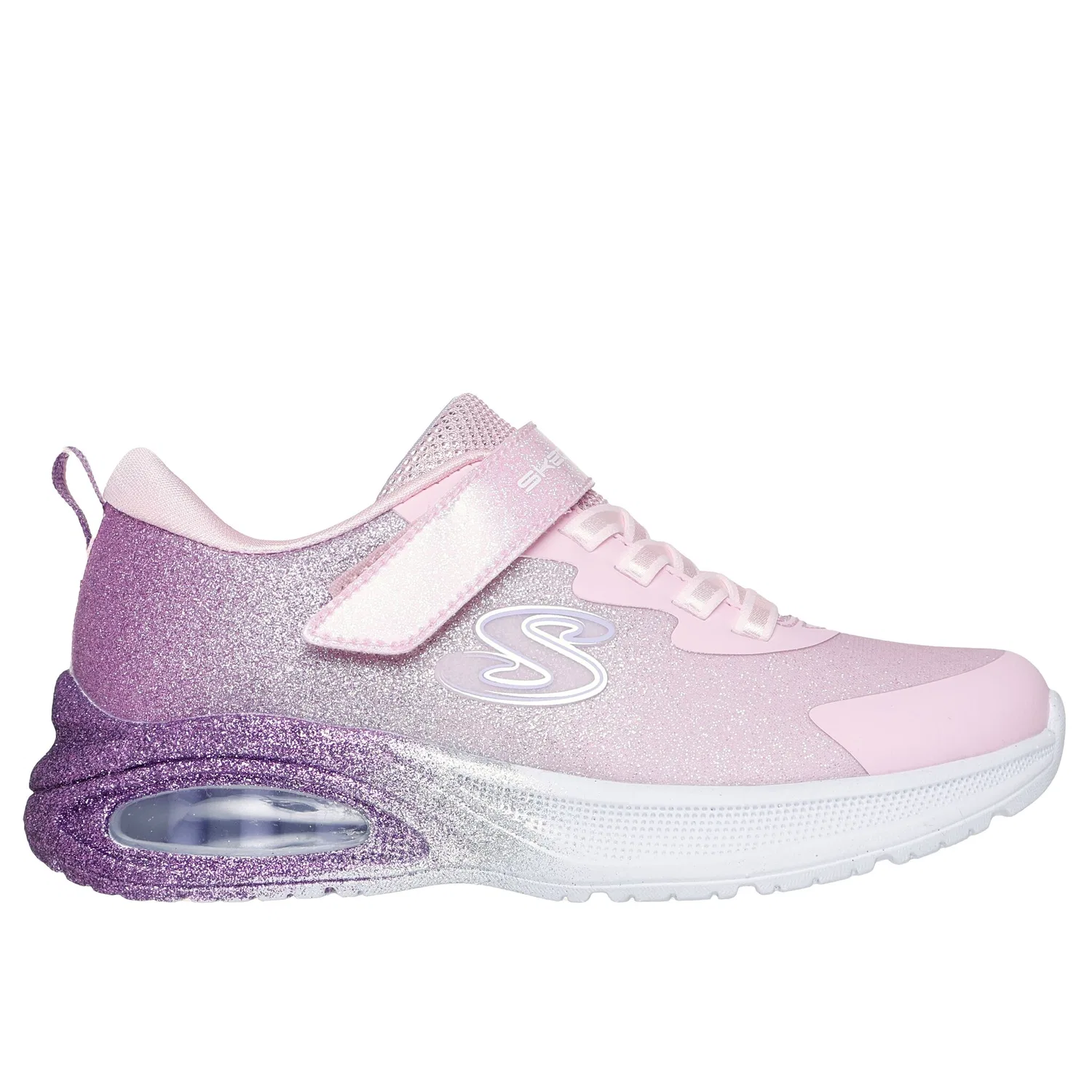 Детские кроссовки с блестками Skechers MICROSPEC MAX ADVANCE, Pink-Lavender — фото 4