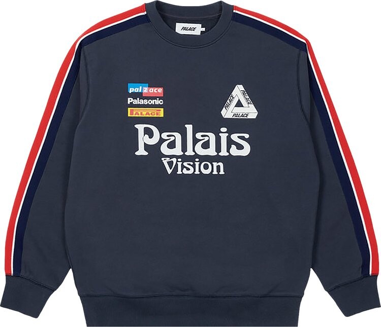 

Толстовка Palace Flag Stripe Crew 'Navy', синий