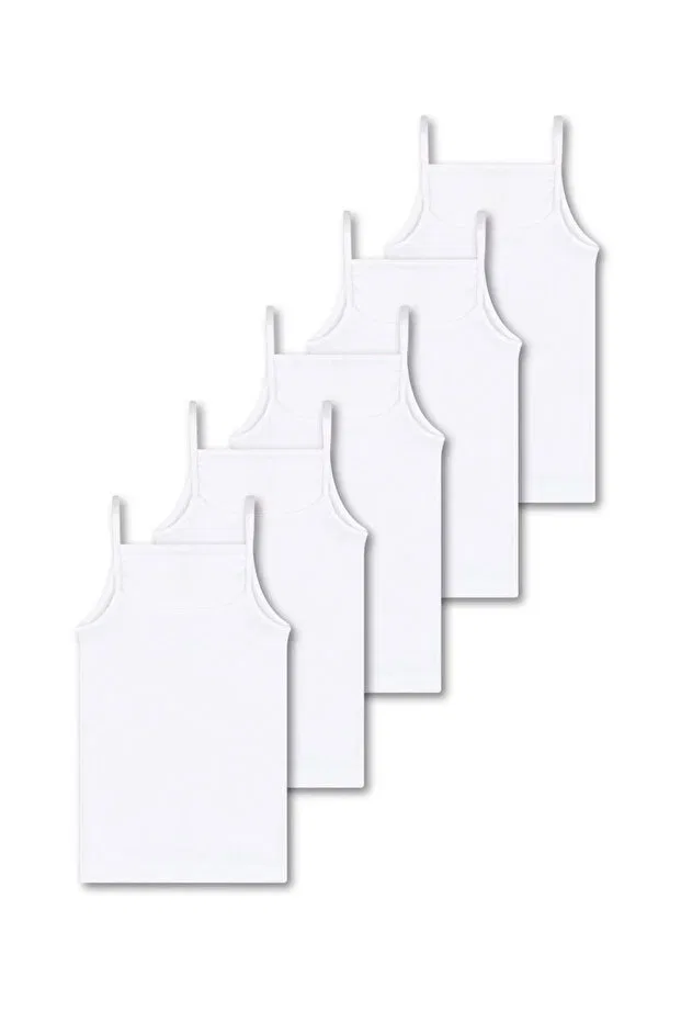 Детская майка для девочек 5 шт Panfilia, White