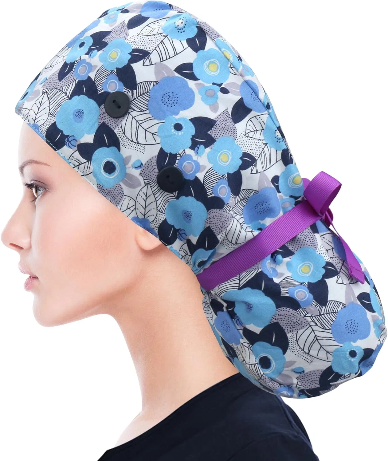 Шапочка для душа Bouffant, ABAMERICA, на подкладке из атласа, A-77 Petunia Satin Lined — фото 2