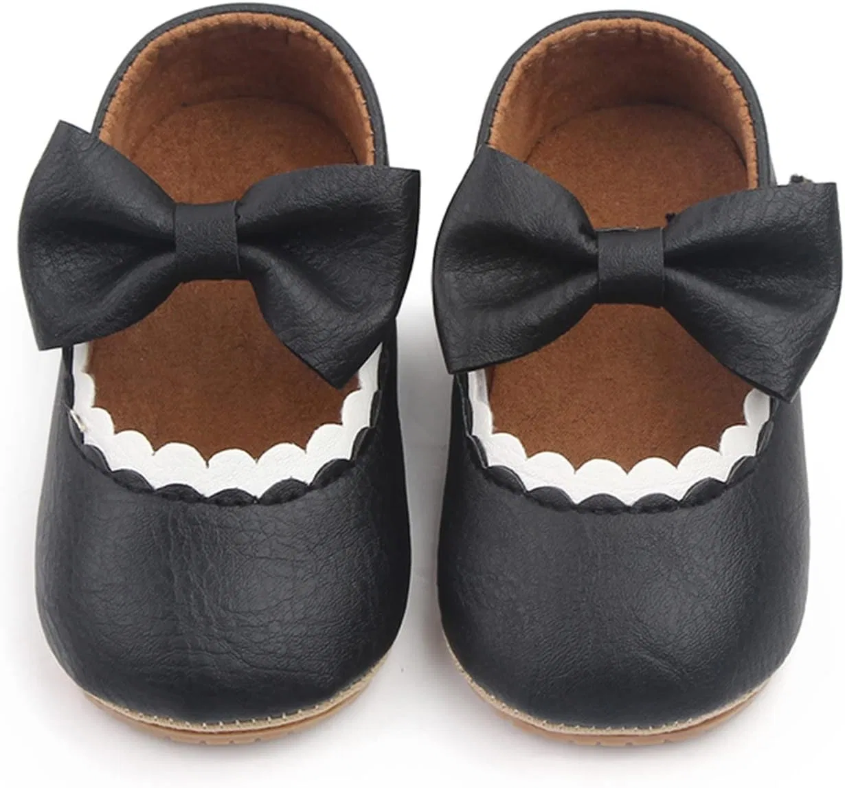 Детские туфли Мэри Джейн для девочек с бантом, модель Bowknot Dress Party, Black — фото 2