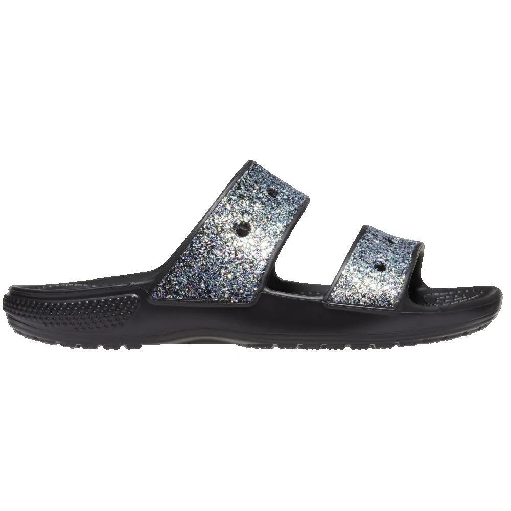 Детские сандалии с блестками Classic Glitter Crocs, Schwarz