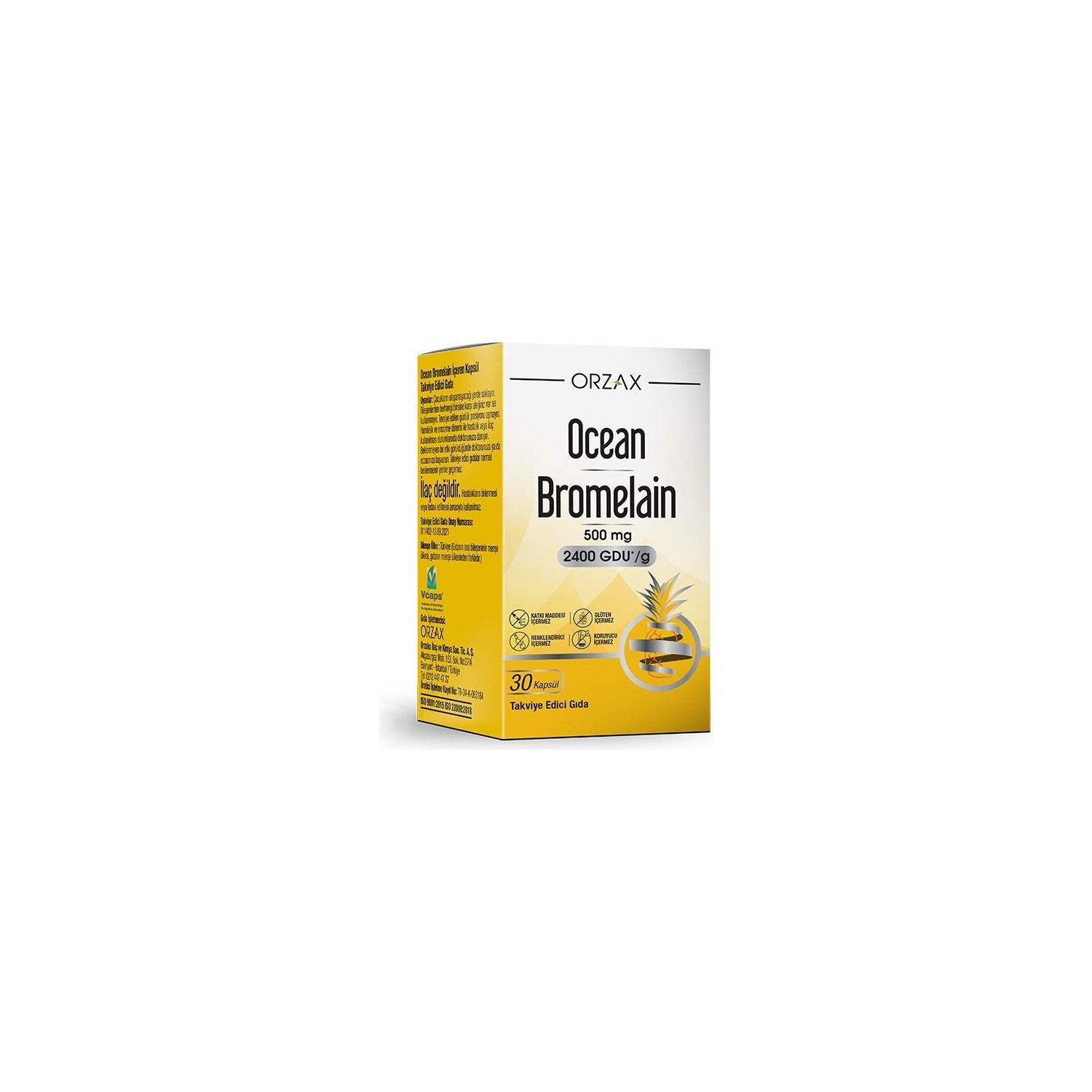 

Добавка Orzax Ocean Bromelain, 30 капсул