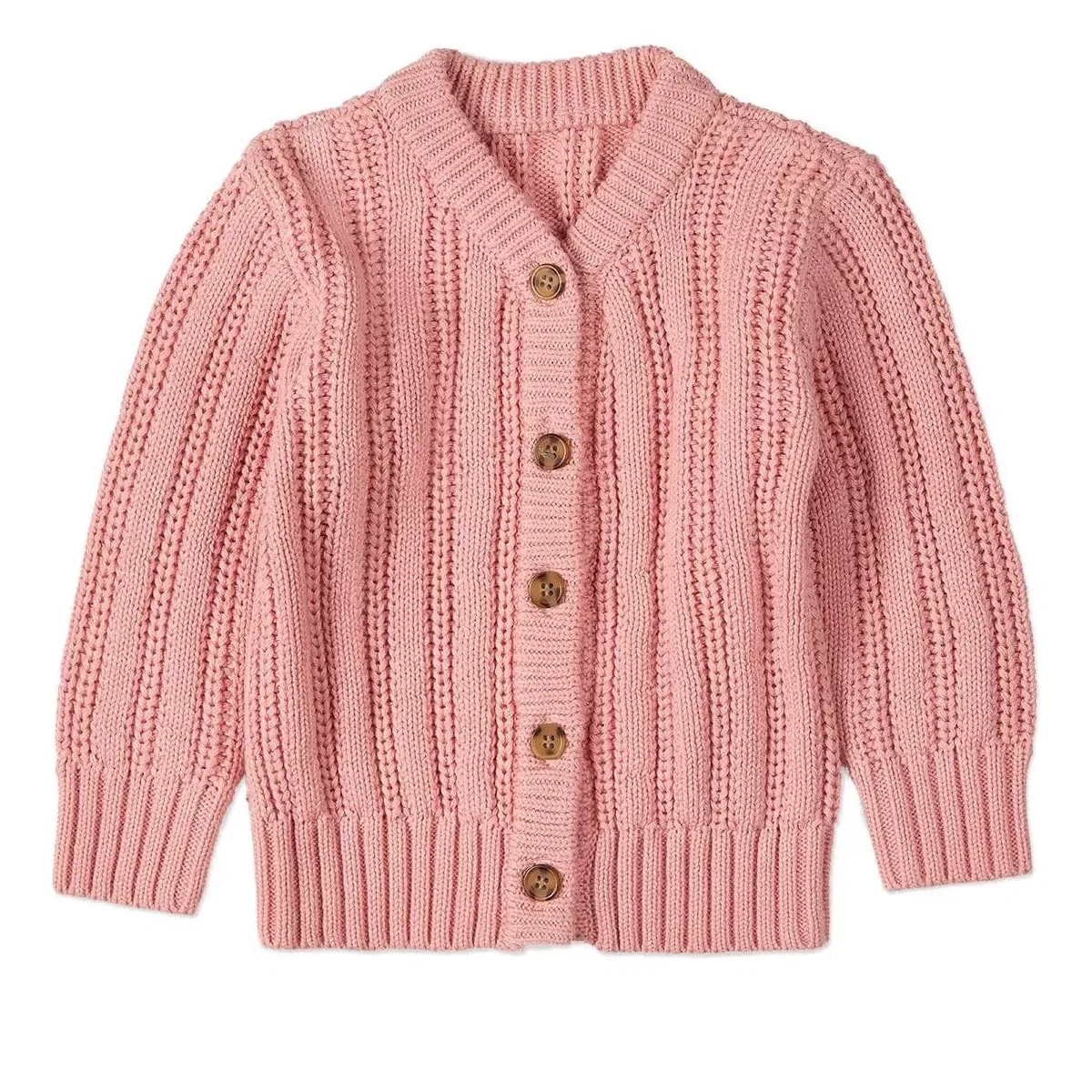 Детский кардиган с косами MiniMoi, Pink