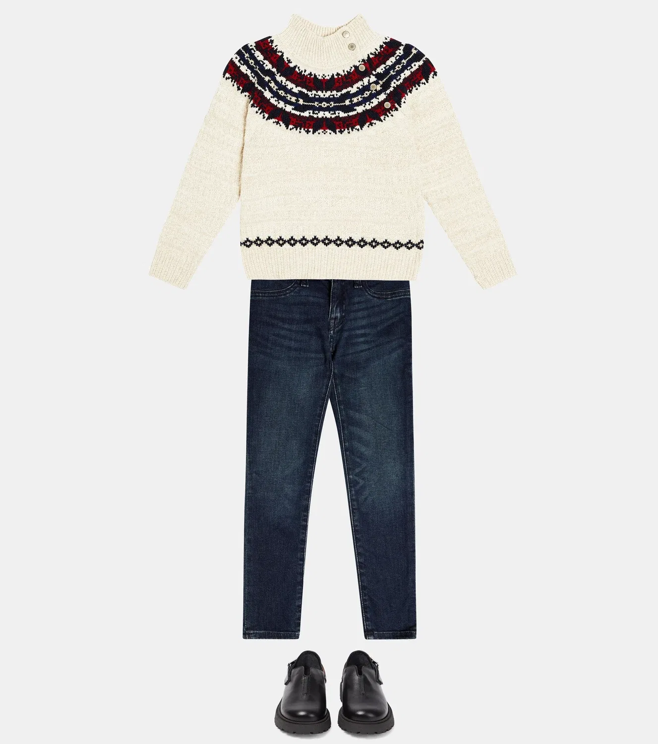 Свитер из смесовой шерсти Polo Ralph Lauren Kids, бежевый — фото 2